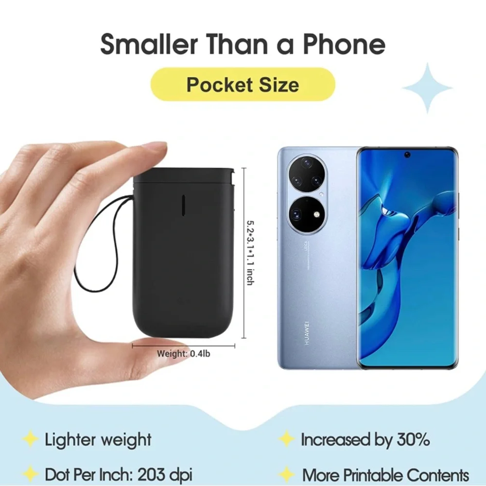 Portable Wireless Connection Label Printer